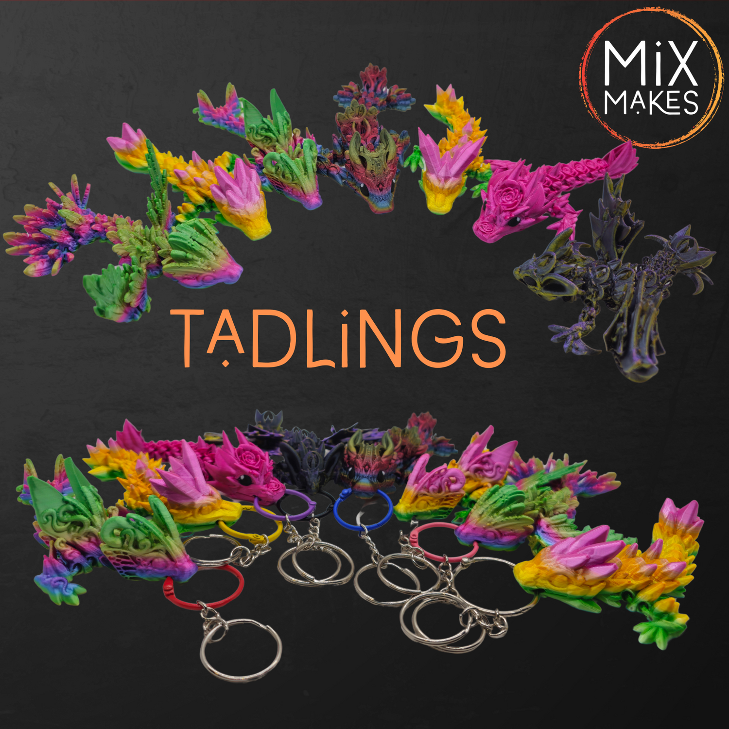 Tiny Articulated Dragon Tadlings 