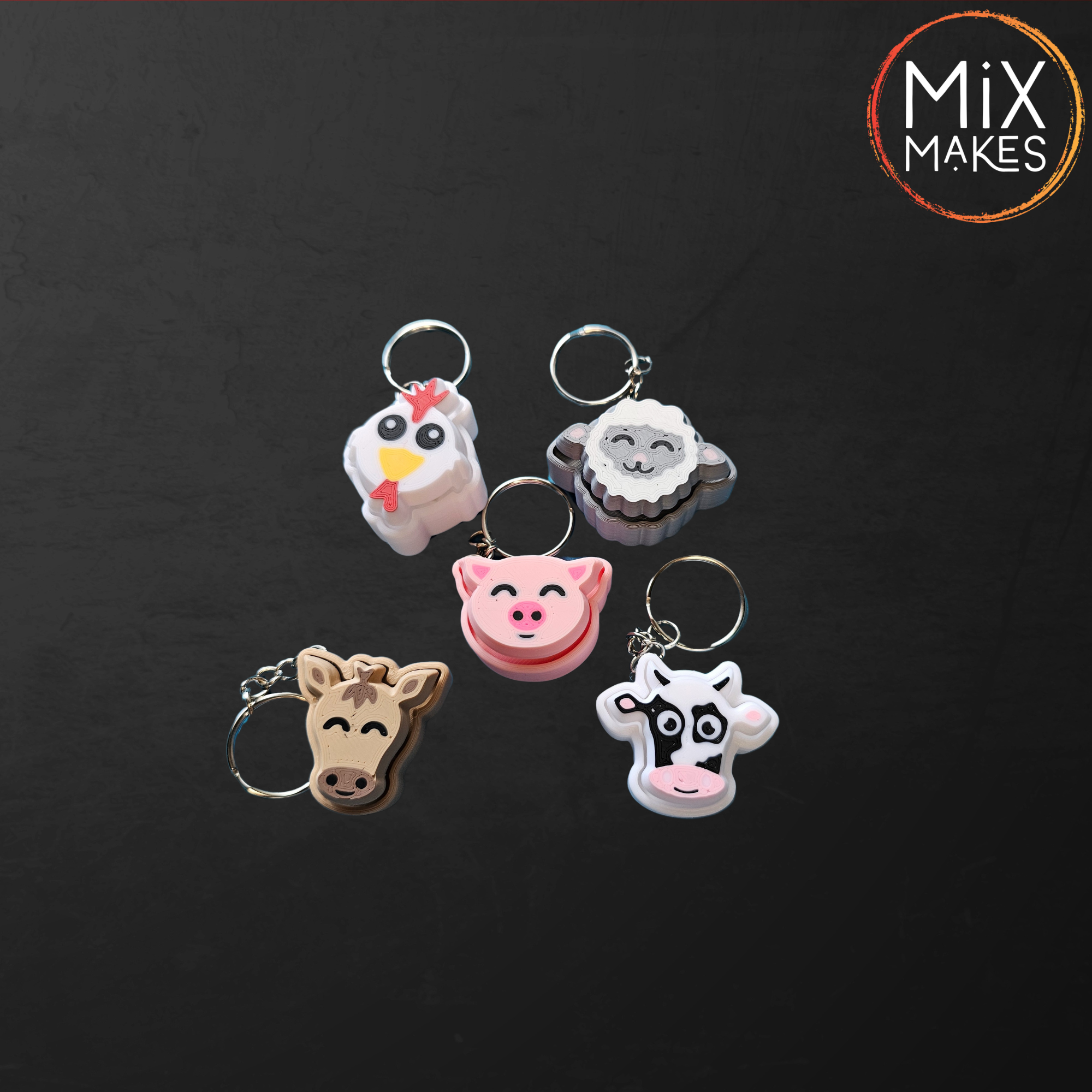 3d Printed Farm Animal Clickers – Mix Makes