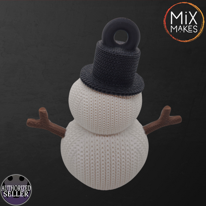 Mr. Snowman Light with Crocheted Look