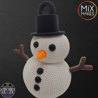 Mr. Snowman Light with Crocheted Look