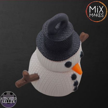 Mr. Snowman Light with Crocheted Look