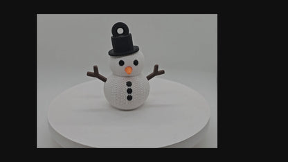 Mr. Snowman Light with Crocheted Look